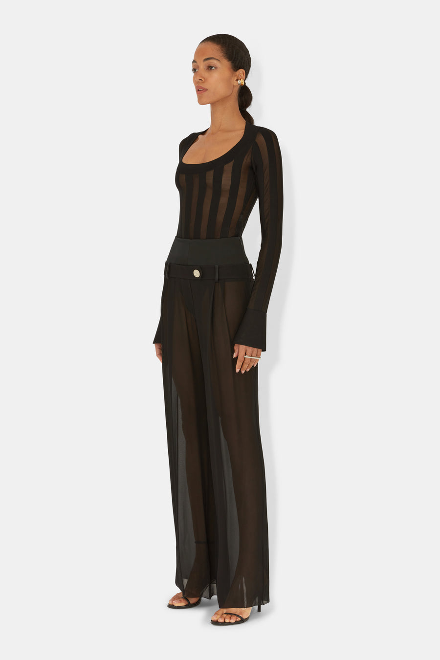 Strata Georgette Trousers - Black