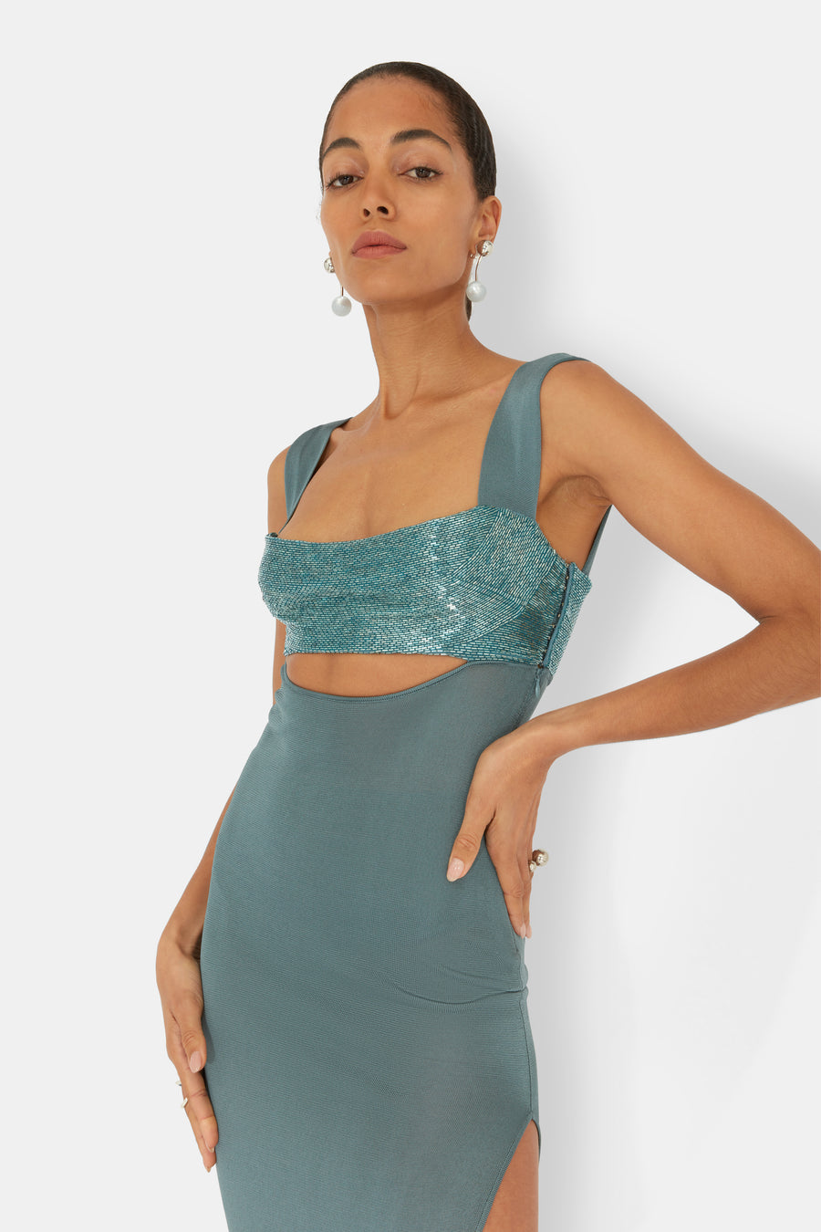 Crystalline Dress - Dove Blue