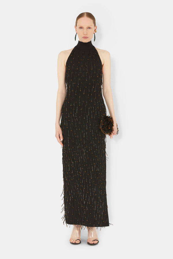 Bugle Cocktail Dress - Black