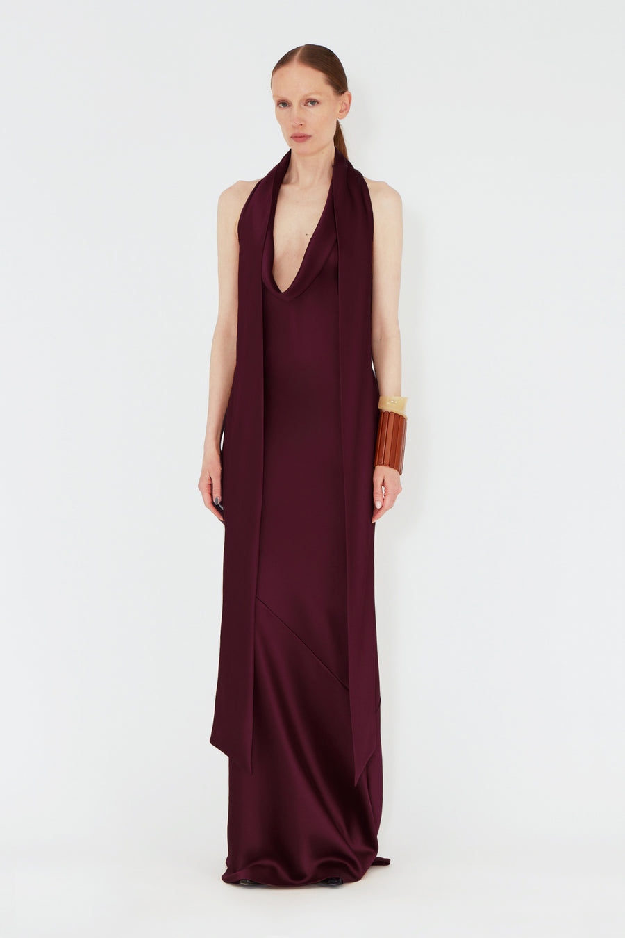 Delphinus Dress - Mahogany
