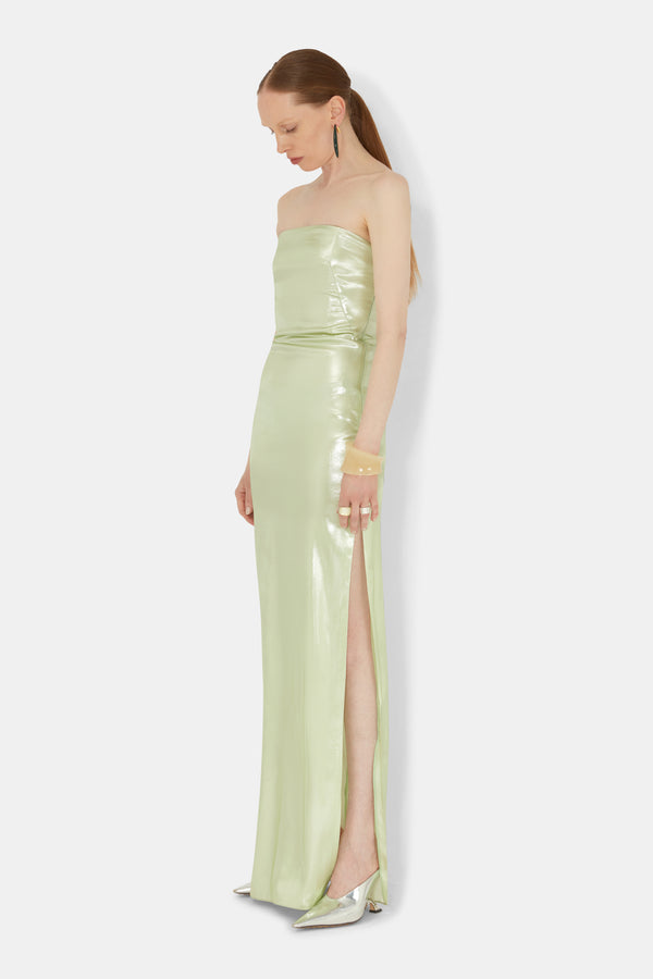 Galvanized Bandeau Dress - Apple