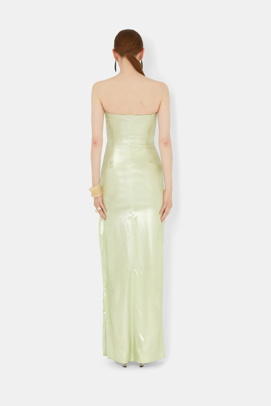 Galvanized Bandeau Dress - Apple