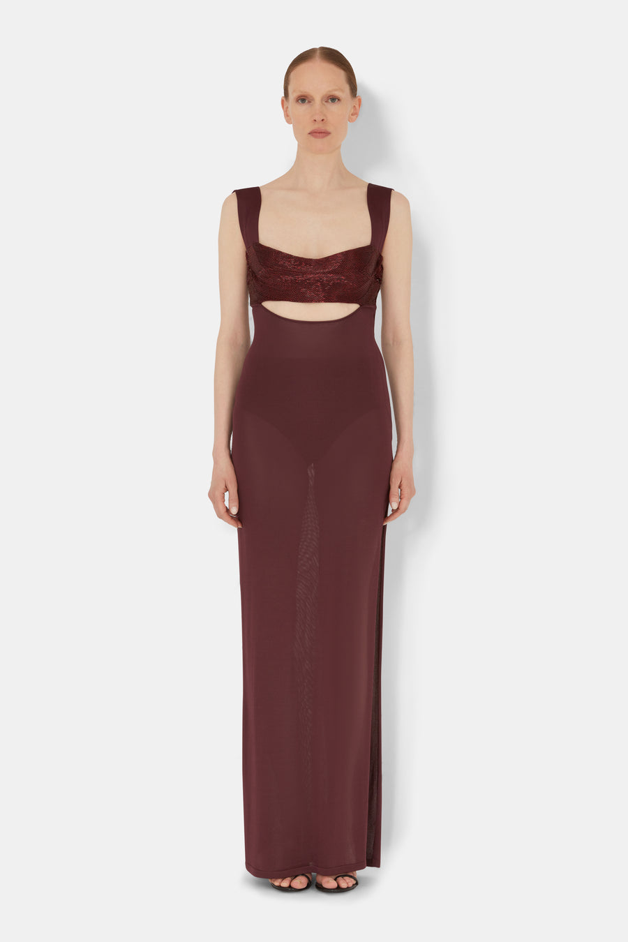 Crystalline Dress - Mahogany