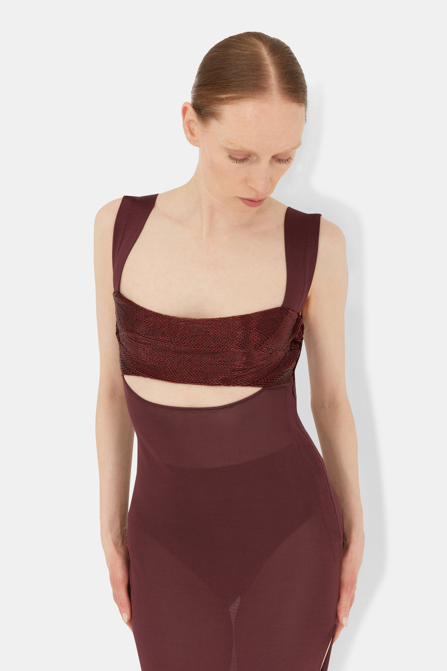 Crystalline Dress - Mahogany