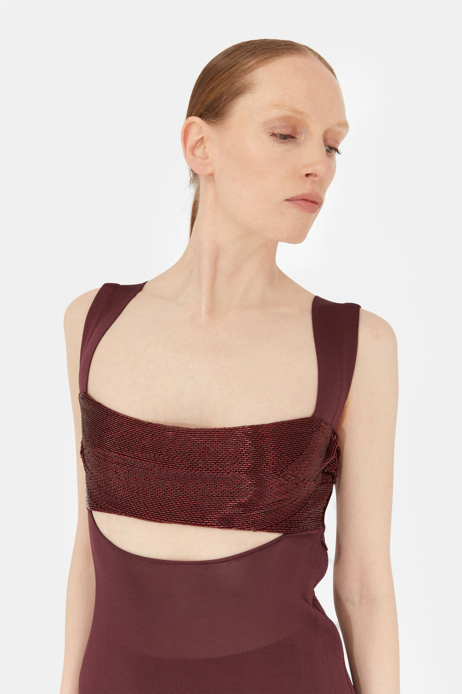 Crystalline Dress - Mahogany