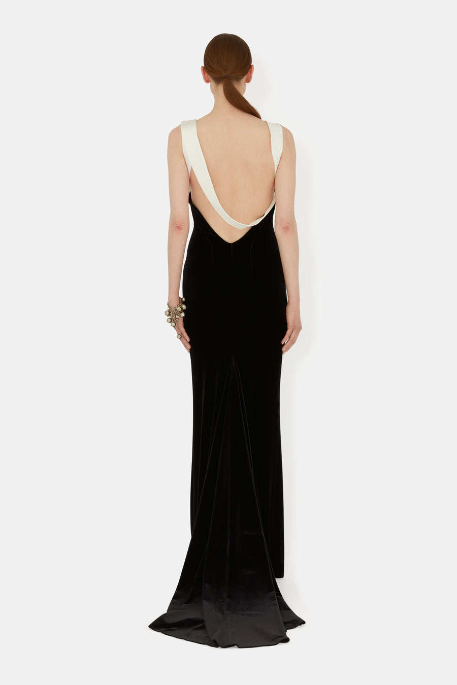 Avedon Piercing Velvet Dress - Black