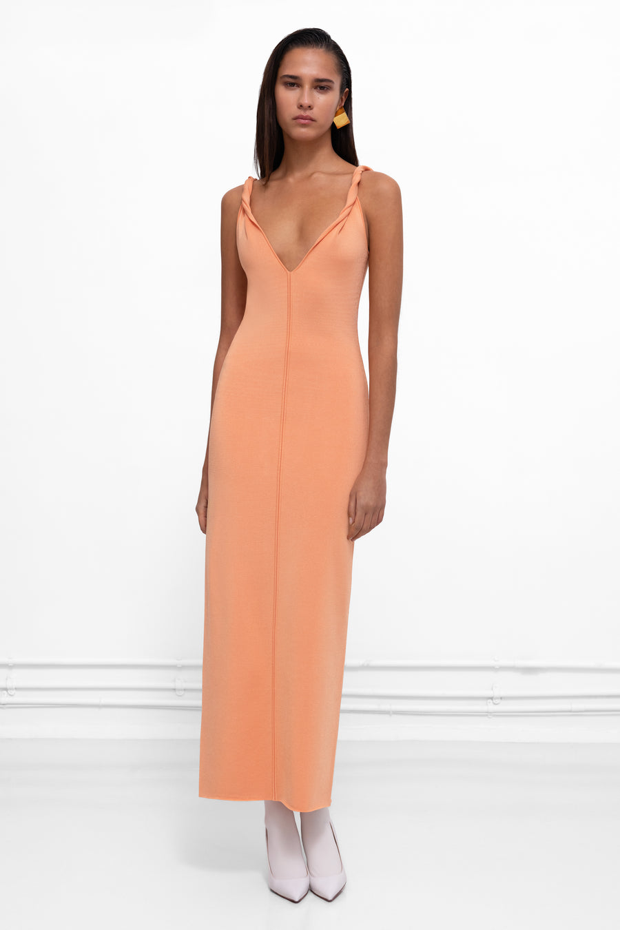Twisted Tyra Dress - Peach