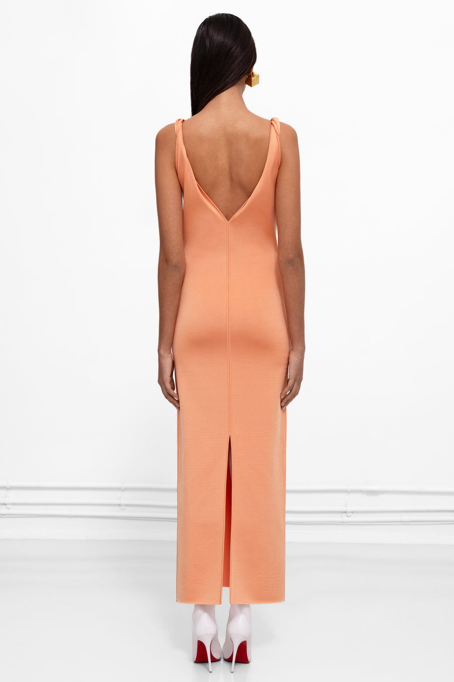Twisted Tyra Dress - Peach
