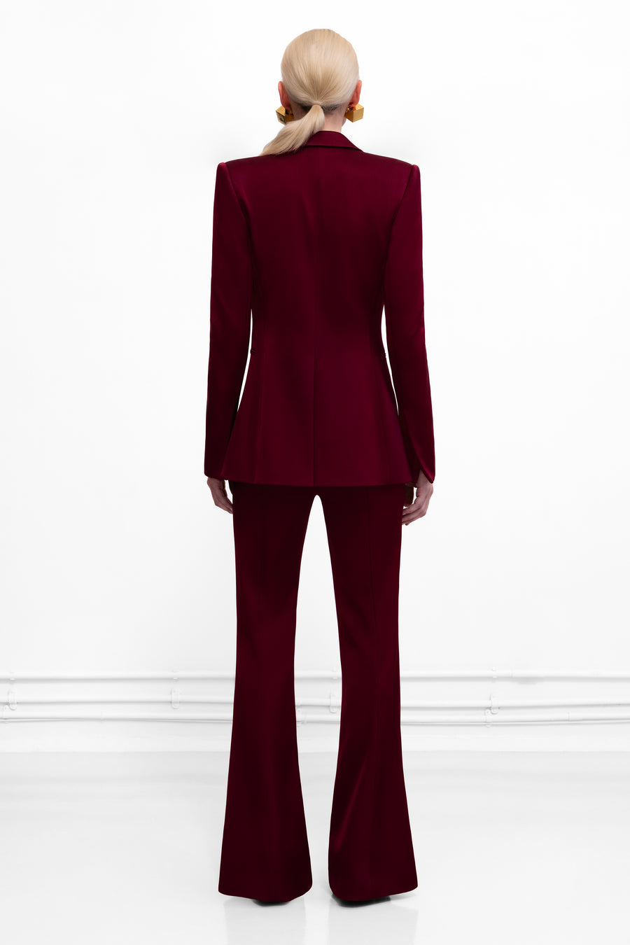 Sculpted Blazer - Blood Red