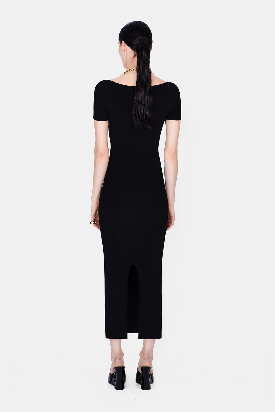 Gaia Short Sleeve Dress - Black