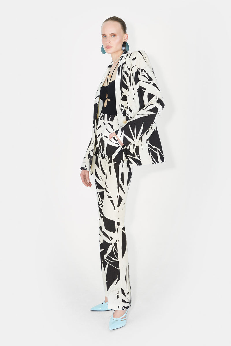 Boyfriend Blazer - Abstract Botanical Print