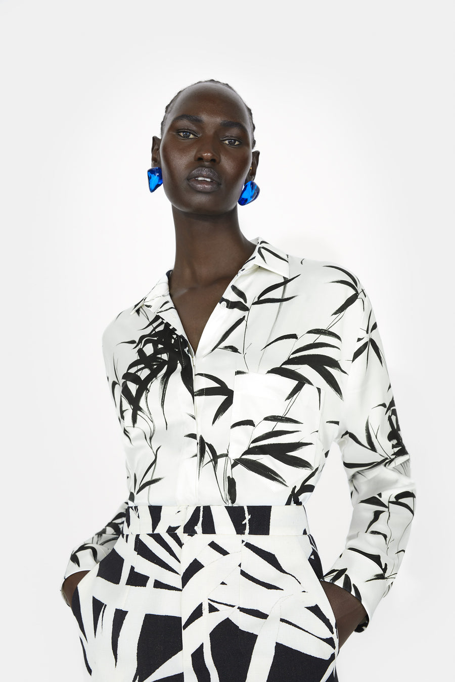 Brushstroke Shirt - Black &amp; White