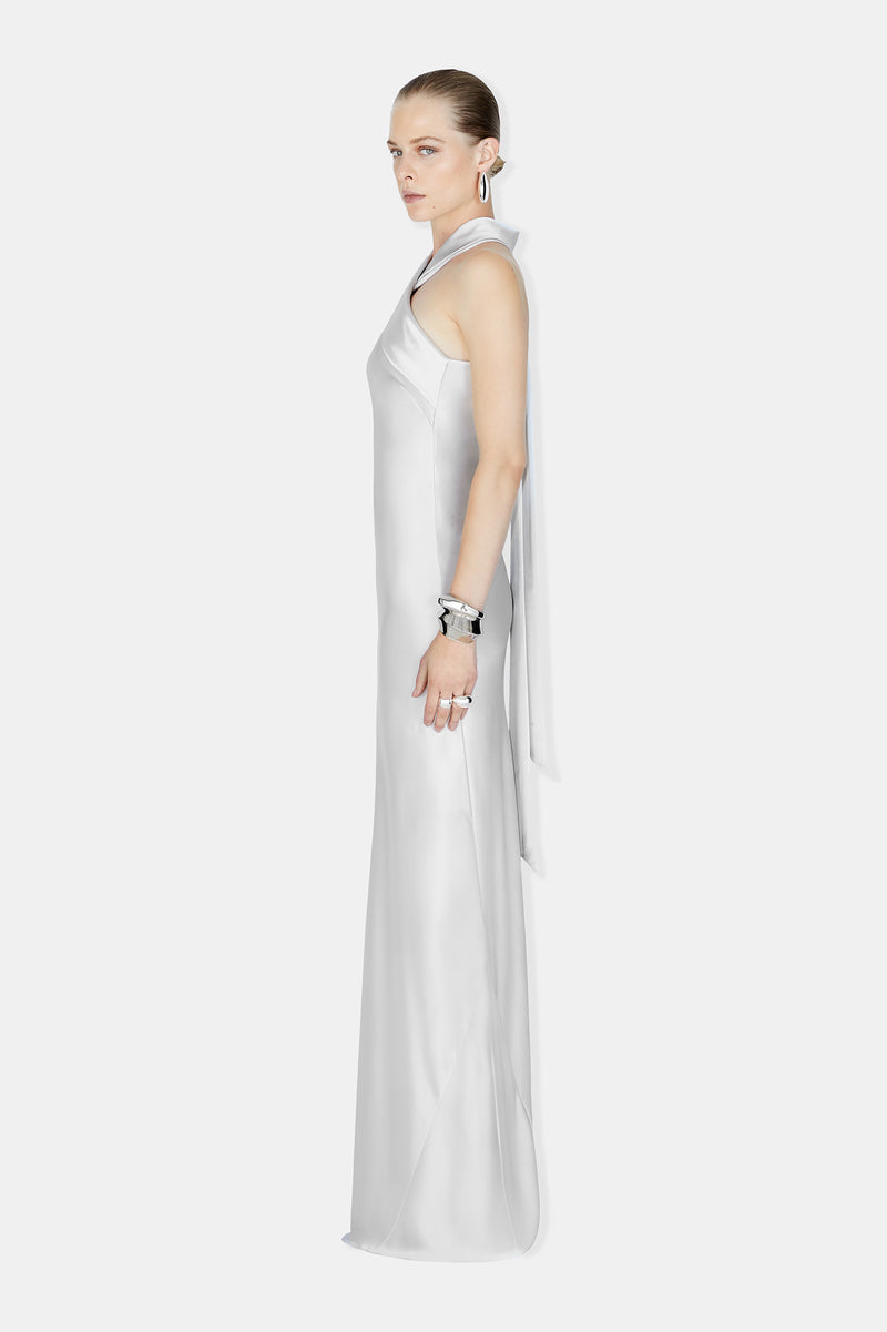 Satin Pandora Dress - Platinum