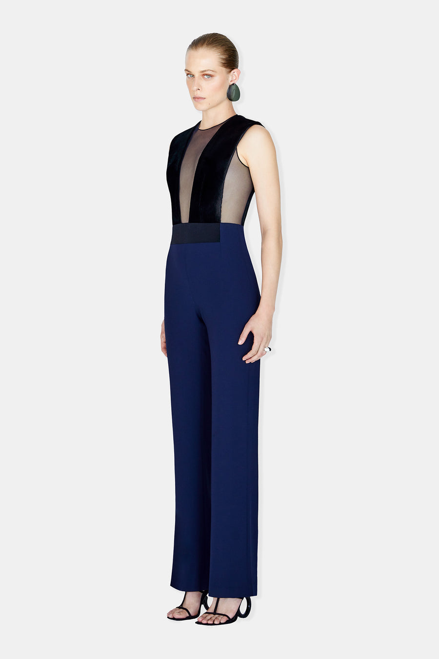 Gwyneth Jumpsuit - Black &amp; Midnight