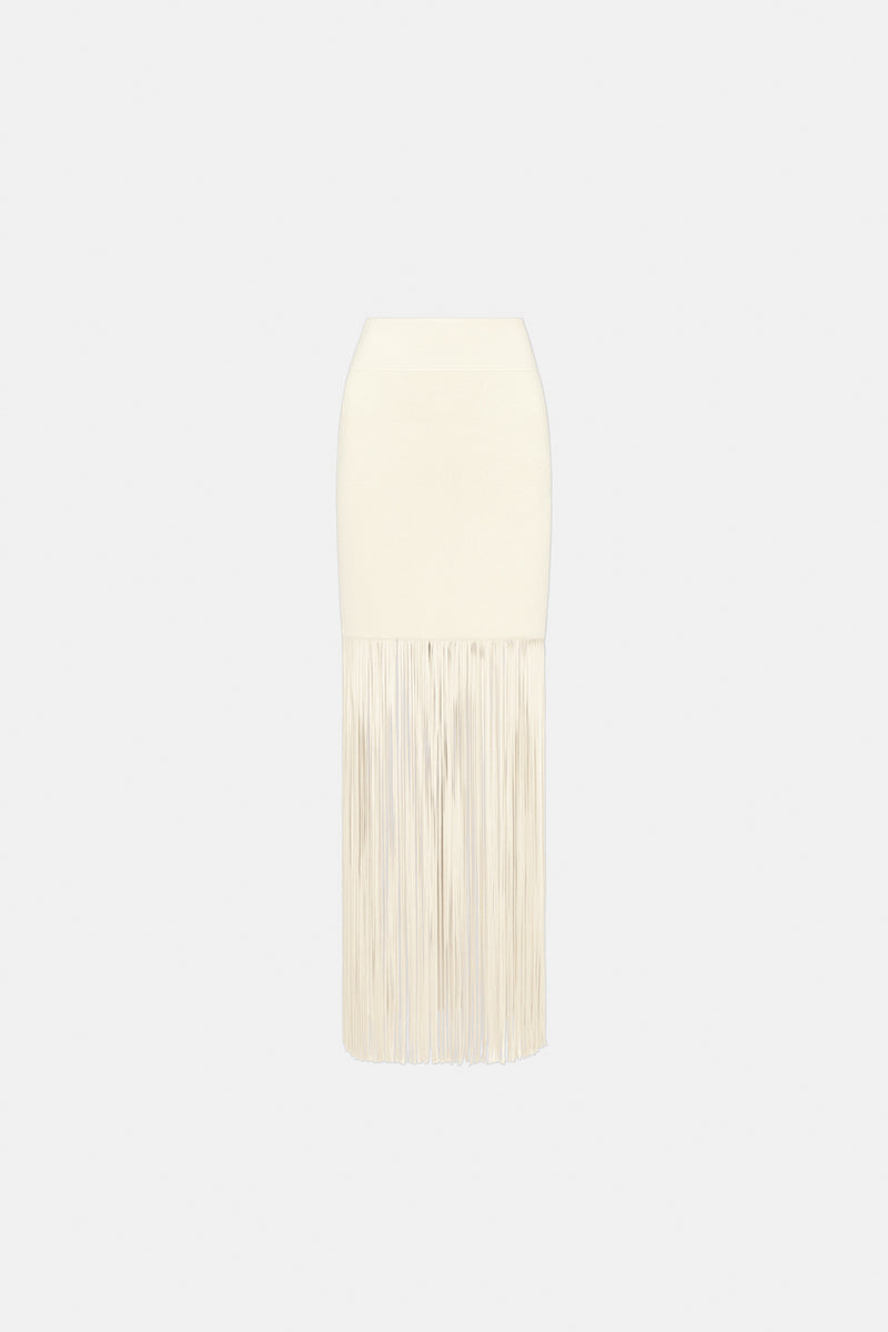 Fringe Nyx Skirt - Creme