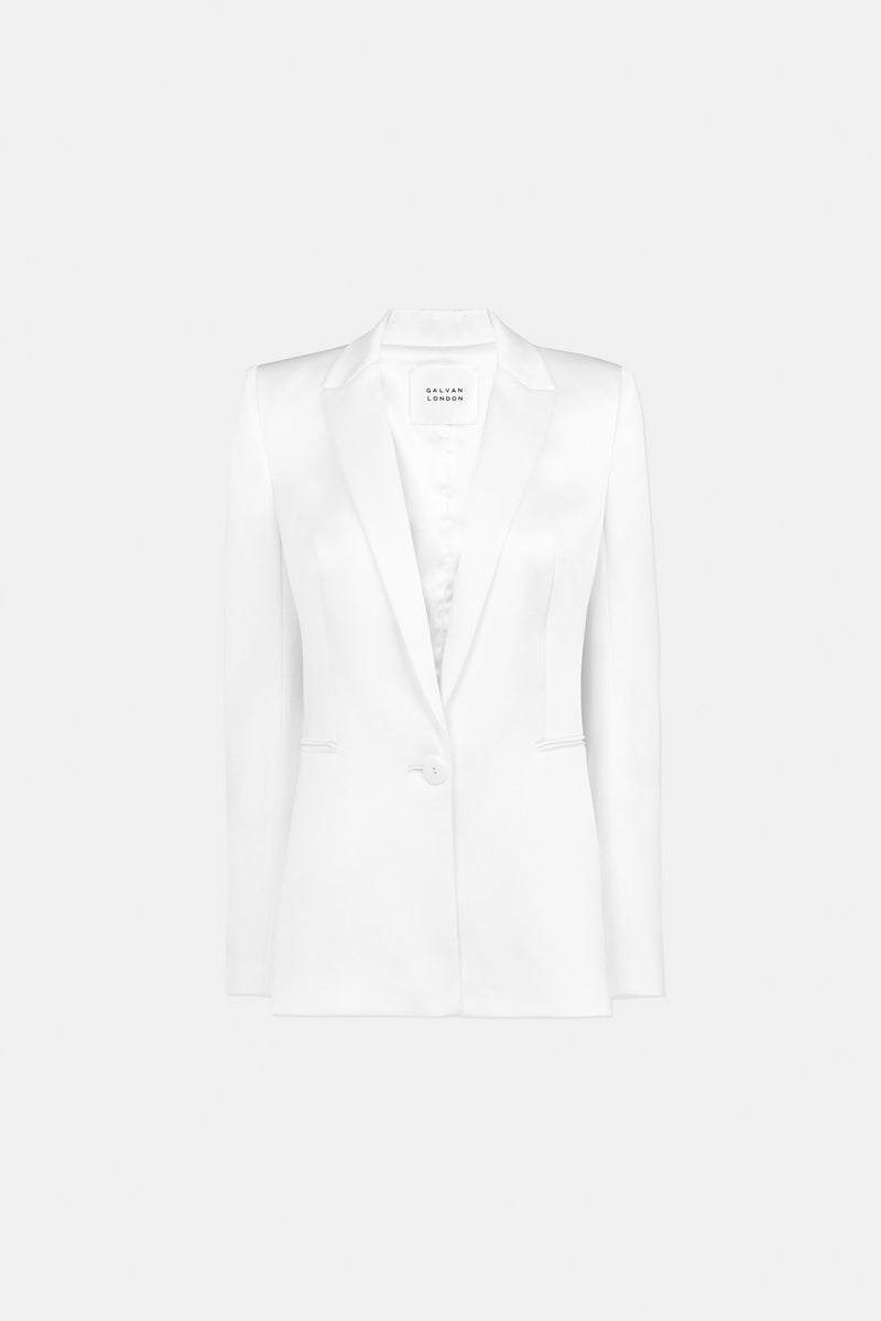 Sculpted Bridal Blazer - Off White
