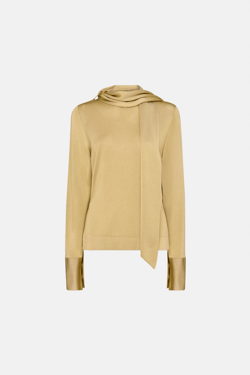Ida Scarf Top - Sand