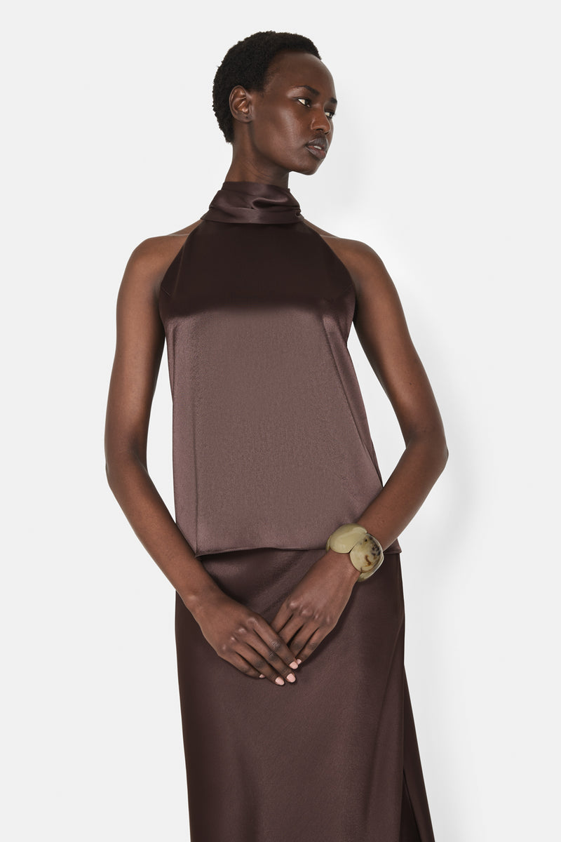 SIENNA TOP - CHOCOLATE