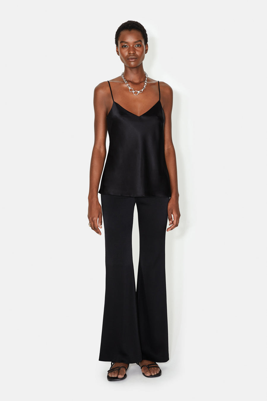 maison celon drape thin cami tops ブラック maison celon メゾンセロン drape thin cami tops
