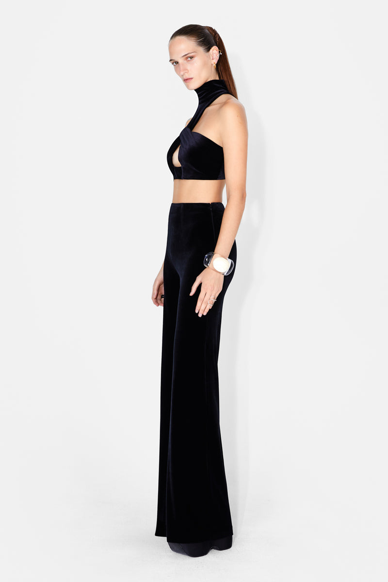 Black velvet hotsell evening trousers