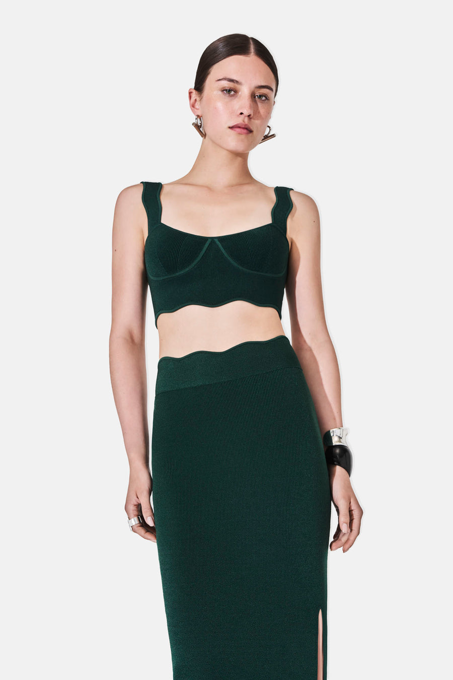 Delia Scalloped Skirt - Eden