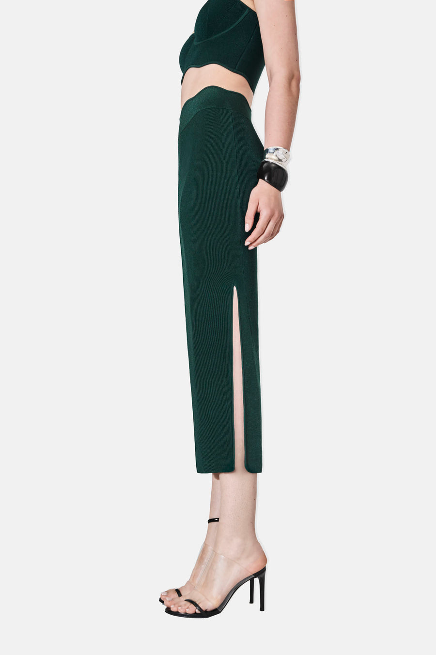 Delia Scalloped Skirt - Eden