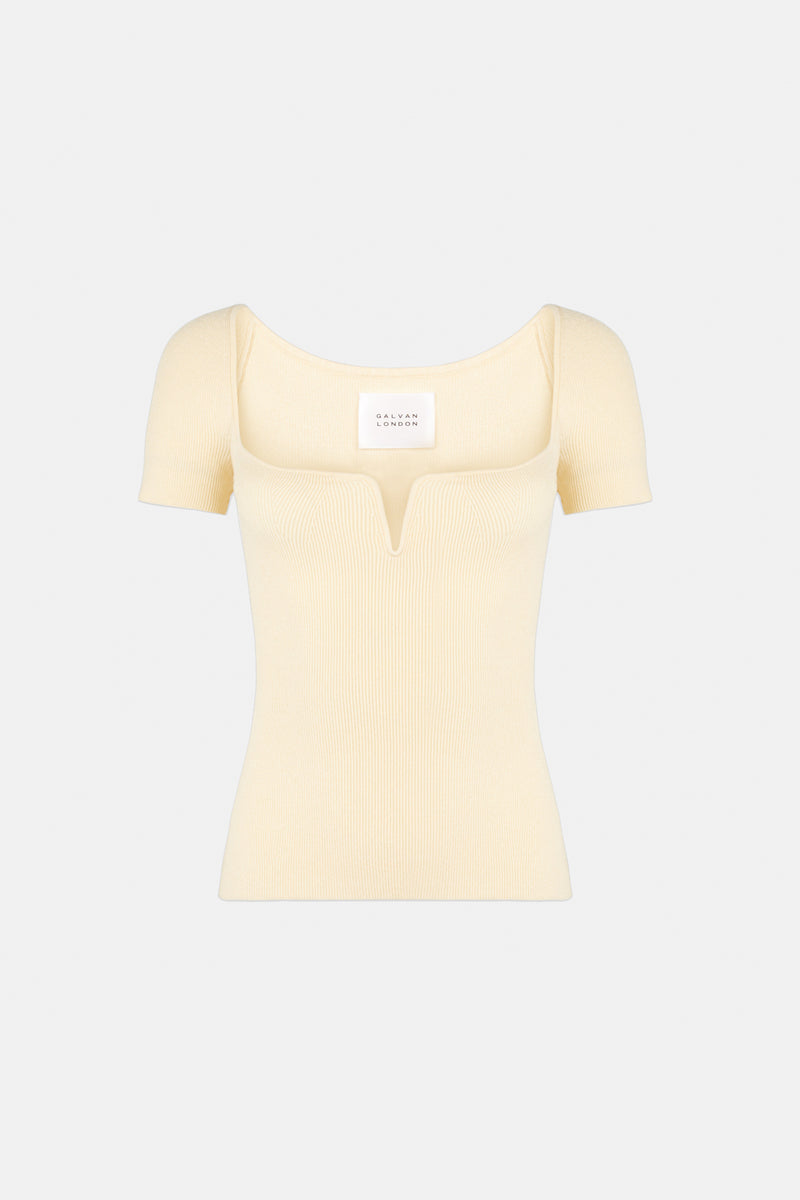 Short Sleeve Gaia Top - Creme