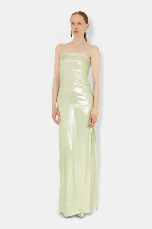 Galvanized Bandeau Dress - Apple