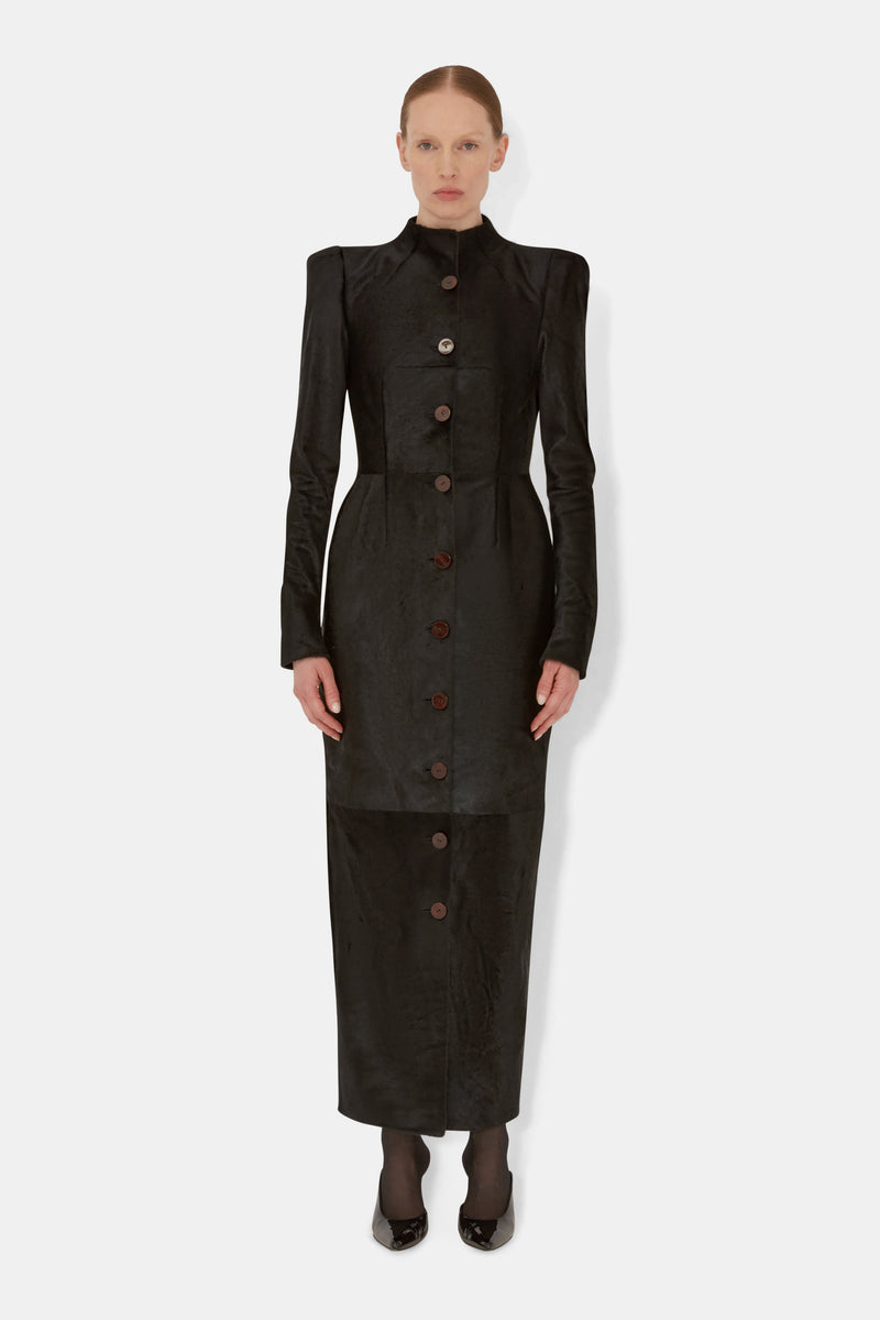 Onyx Coat Dress - Black Onyx