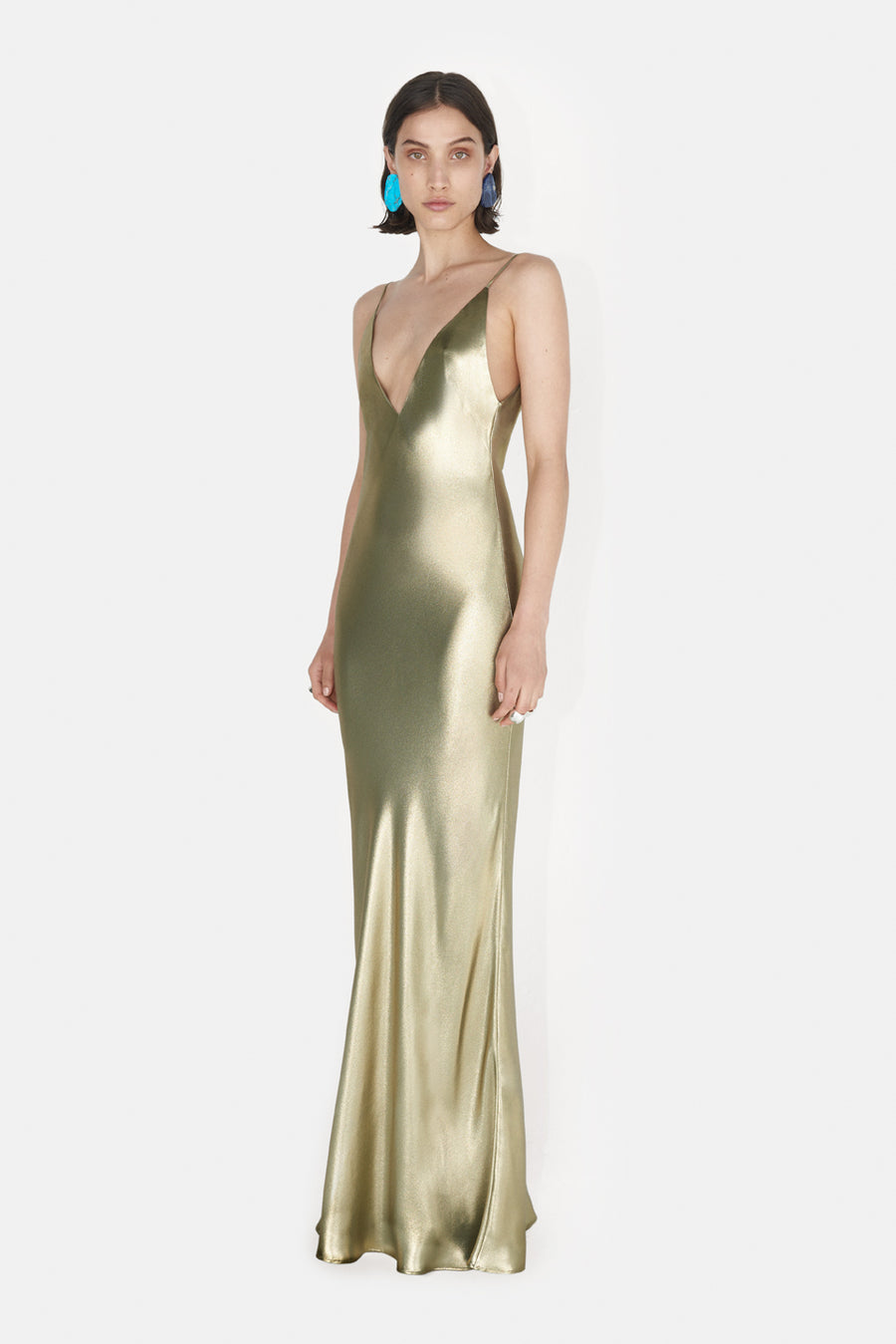 Galvan LONDON - Galvanized Slip Dress, Women , Gold Galvan LONDON - Galvanized Slip Dress, Women , Gold