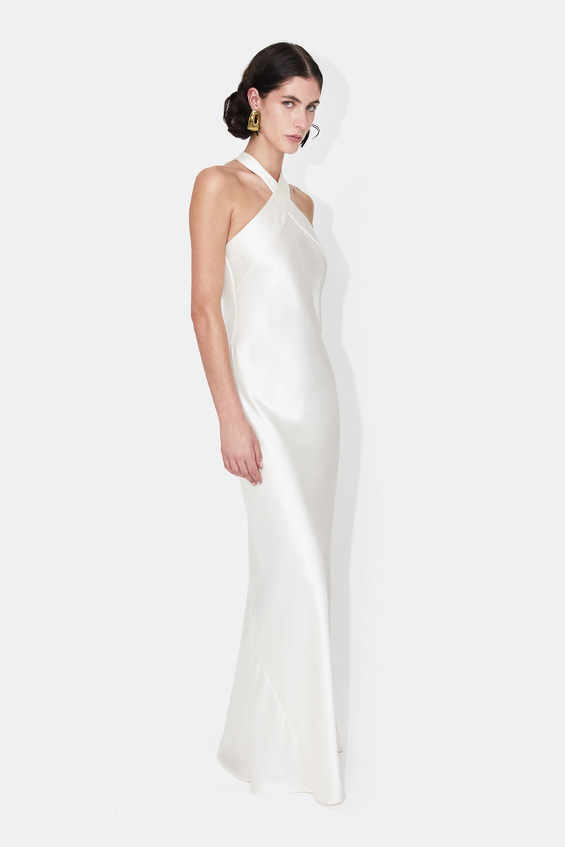 Monaco Bridal Dress - White – Galvan London UK