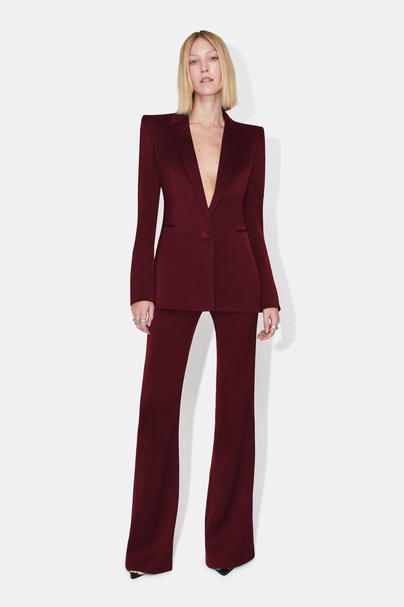 Sculpted Trousers - Blood Red
