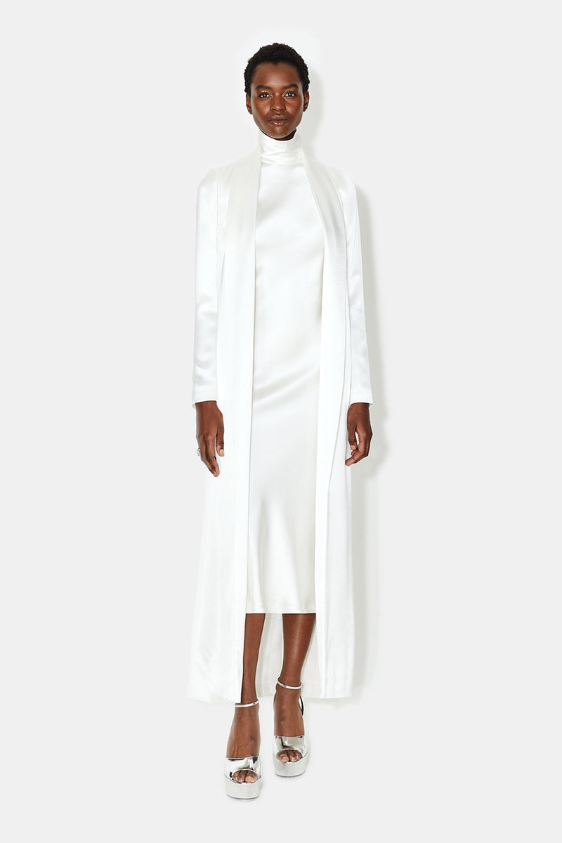 White best sale satin coat