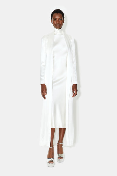 Bridal Satin Trench Coat L