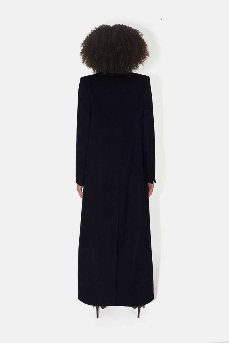 Boyfriend Coat Navy Black Galvan London UK