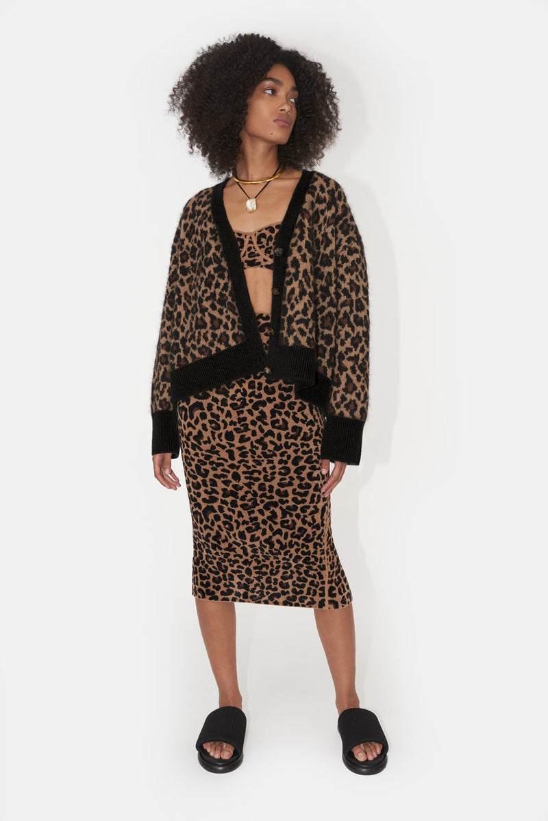 Theia Leopard Cardigan Leopard Galvan London UK