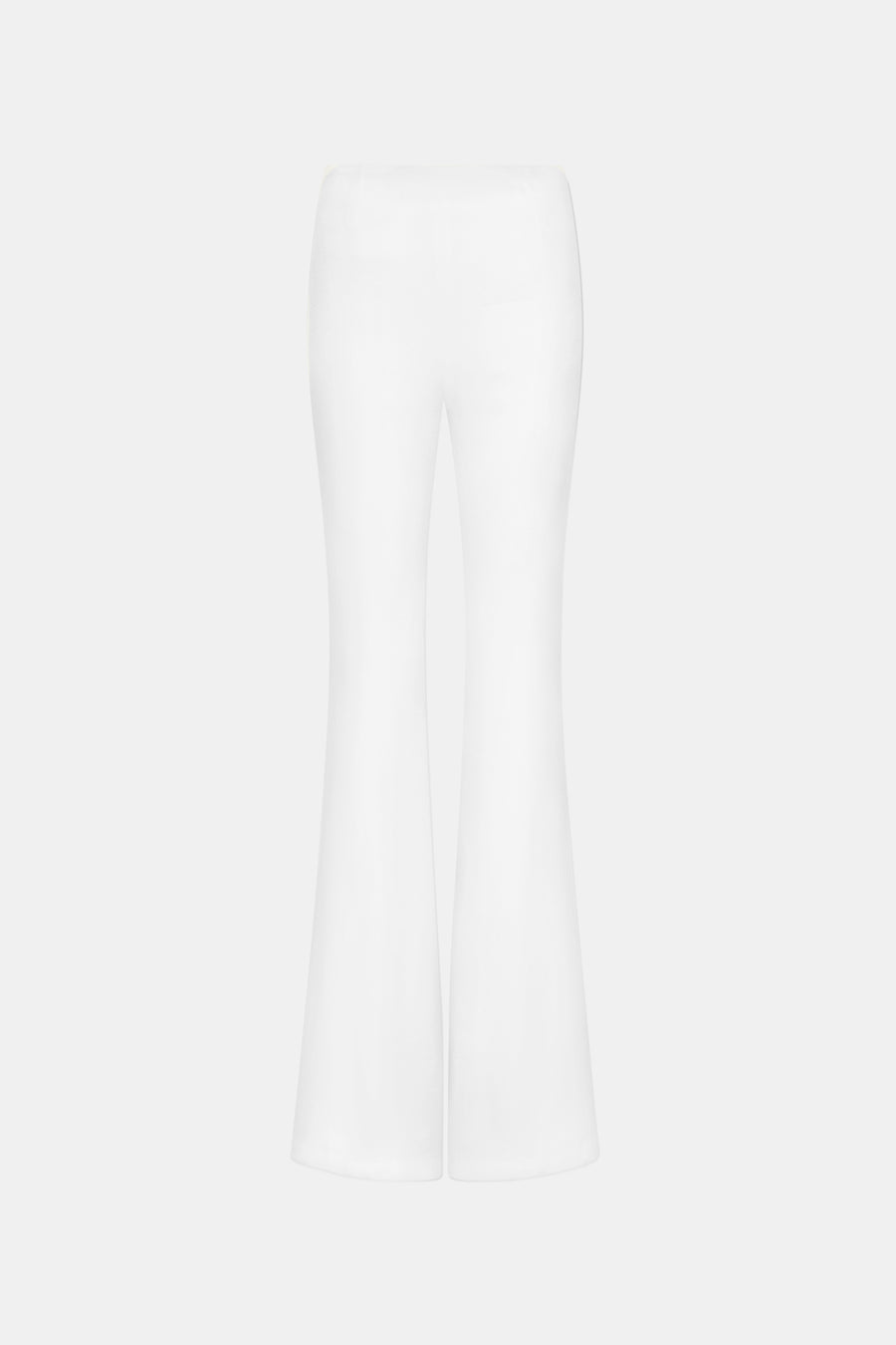 High Waisted Satin Trousers - White
